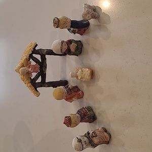 Vintage Miniature Nativity Set